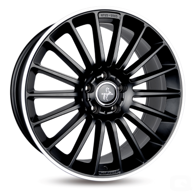 Keskin KT15 - MATT BLACK LIP POLISH - 8J x 18inch ET45 5x112 naaf 66.6