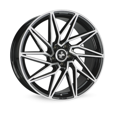 Keskin KT20 - BLACK FRONT POLISH - 8.5J x 19inch ET40 5x114.3 naaf 72.6