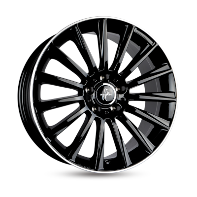 Keskin KT18 - BLACK LIP POLISH - 7J x 17inch ET38 5x112 naaf 66.6