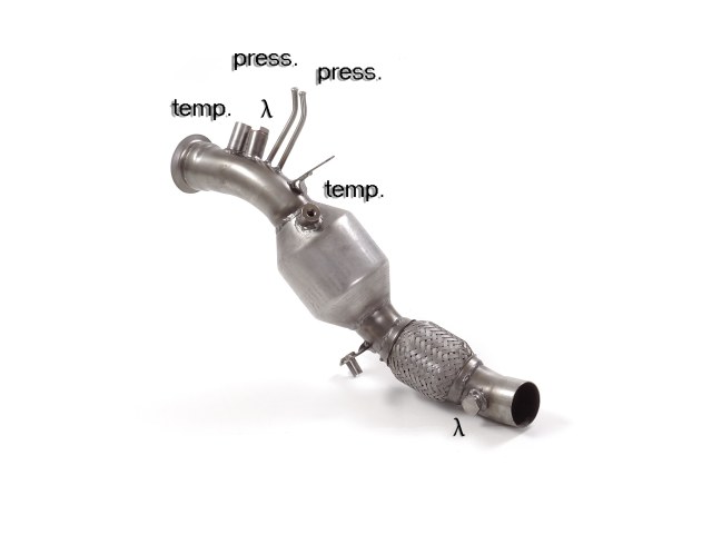 Ragazzon Katalysator + RVS Roetfilter Vervangingspijp BMW 1serie F20/F21 2011-2019 - F21 125d (165kW - B47) 2015-06/2020