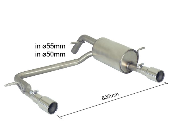 Ragazzon Einddemper Peugeot 208 Mk1 2012-2019 - XY 1.6 16V THP (115kW) 2012-