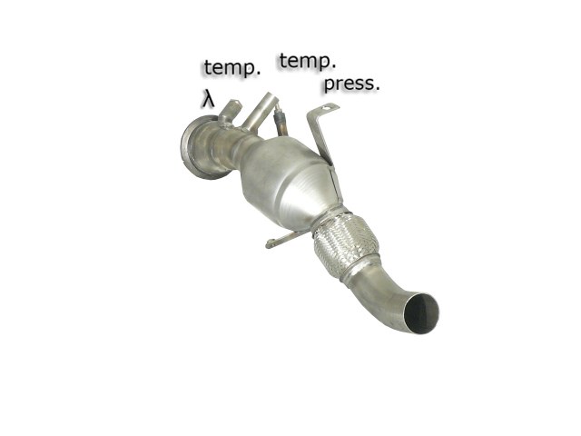 Ragazzon Katalysator + RVS Roetfilter Vervangingspijp BMW 3serie E90-E91-E92-E93 2005-2013 - E90(Sedan) 335D-xD Bi-Turbo (210kW) 09/2005-