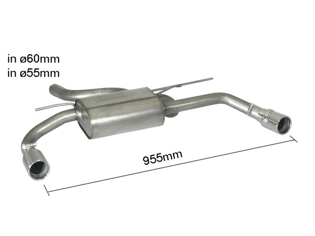 Ragazzon Einddemper BMW 3serie F30-F31-F34-F35 2011-2019 - F30(Sedan) 320D (120kW) 10/2011-