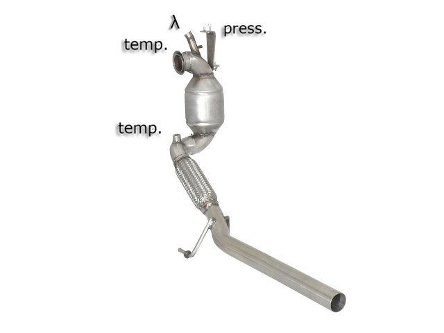 Ragazzon Katalysator + RVS Roetfilter Vervangingspijp Audi A1 (typ 8X) 2010-2018 - 2.0TDi DPF (105kW) 09/2010-2014