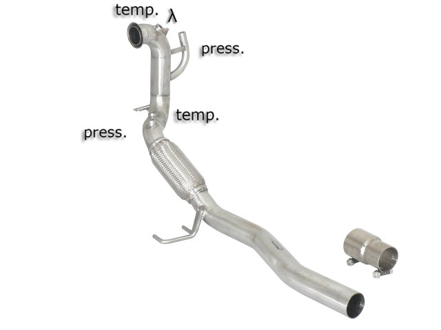 Ragazzon Vervangingspijp Audi A3 (typ 8P) 2003-2013 - A3 1.9TDi DPF (77kW) - 2.0TDi DPF (103kW) 06/2005-