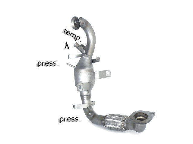 Ragazzon Katalysator + RVS Roetfilter Vervangingspijp Ford C-Max Mk2 2010-2019 - 1.6TDci (85kW) 10/2010-2015
