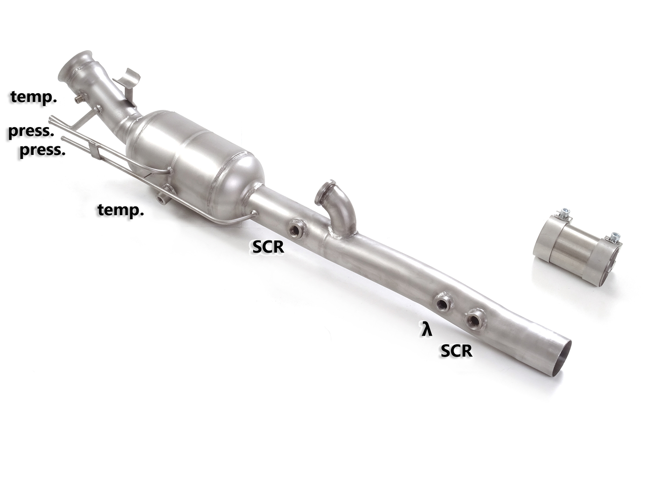 Ragazzon Katalysator + RVS Roetfilter Vervangingspijp Mercedes GLA (X156) 2014- 200d (100kW) 2014-07/2018
