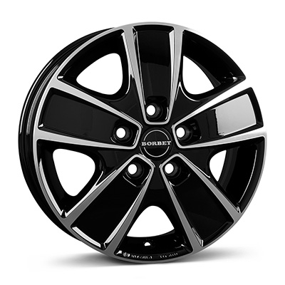 Borbet CWG - black polished - 6J x 16inch ET68 5x118 naaf 71.1