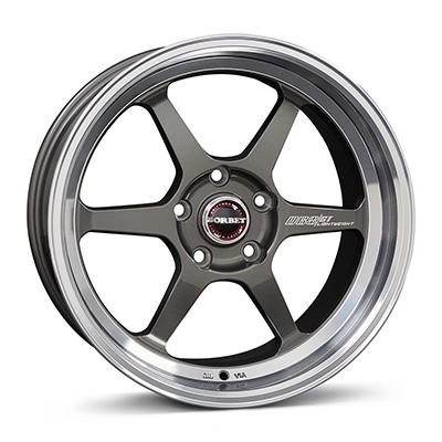 Borbet DB8GT - graphite rim polished - 8.5J x 18inch ET42 5x112 naaf 72.5