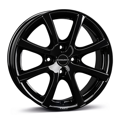 Borbet LV4 - black glossy - 7J x 17inch ET38 4x100 naaf 64