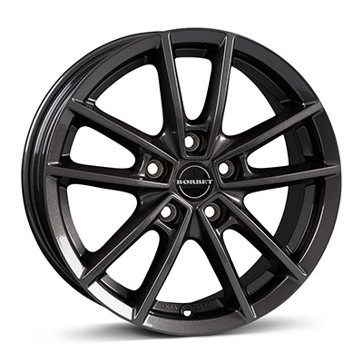 Borbet W - mistral anthracite glossy - 7J x 17inch ET45 5x114.3 naaf 72.5