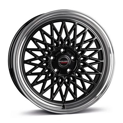 Borbet B - black rim polished - 8J x 17inch ET35 5x114.3 naaf 72.5