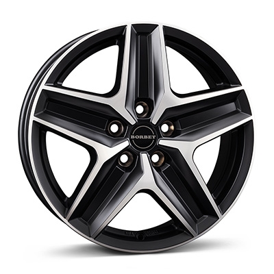 Borbet CWZ - black polished matt - 7.5J x 18inch ET43 5x120 naaf 65.1