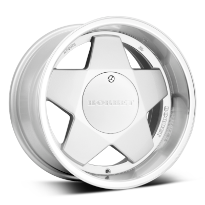 Borbet A - silver polished - 7J x 15inch ET35 5x100 naaf 57.1