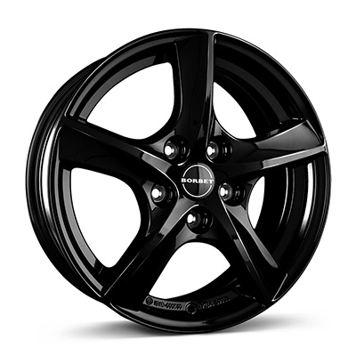 Borbet TL - black glossy - 5.5J x 15inch ET38 5x100 naaf 57.06