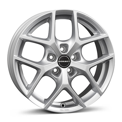 Borbet Y - crystal silver - 7J x 16inch ET48 5x114.3 naaf 72.5