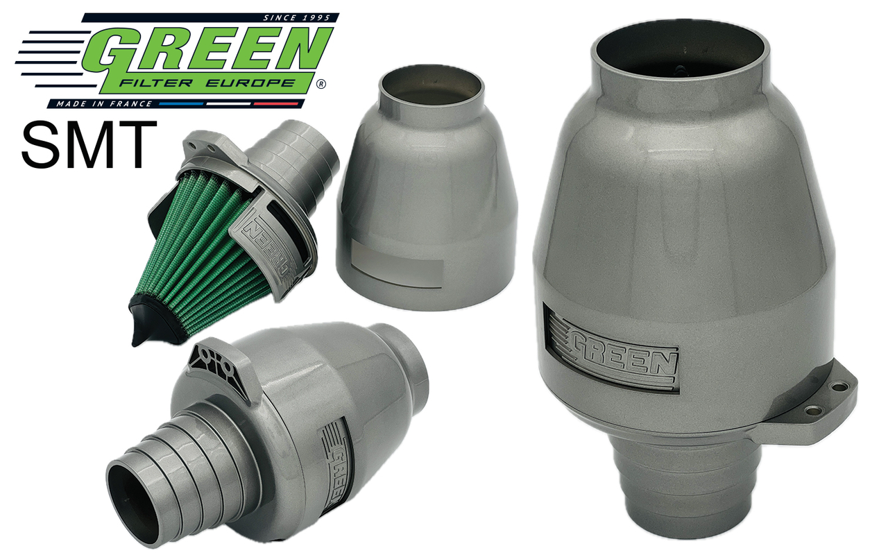 GREEN Universele Power Filter Storm Titanium 65/70/75/80/85mm aansluiting