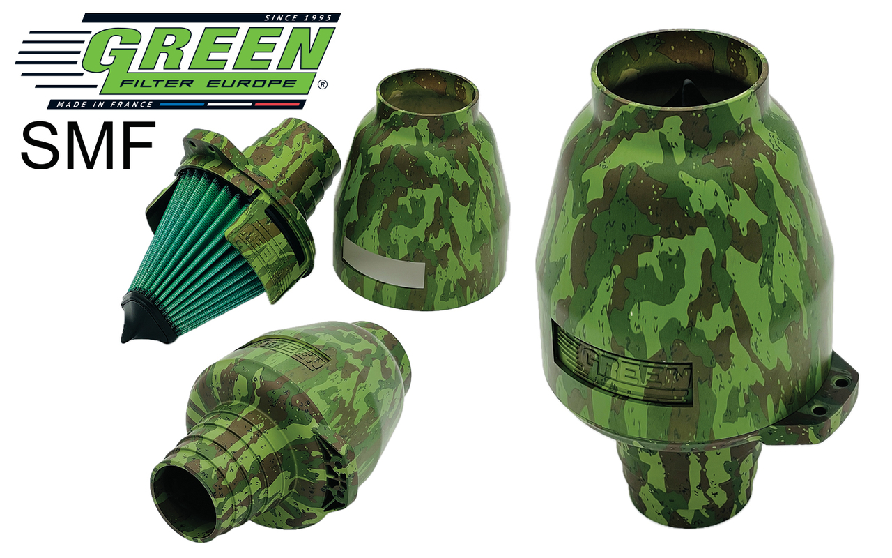 GREEN Universele Power Filter Storm Camouflage green 65/70/75/80/85mm aansluiting