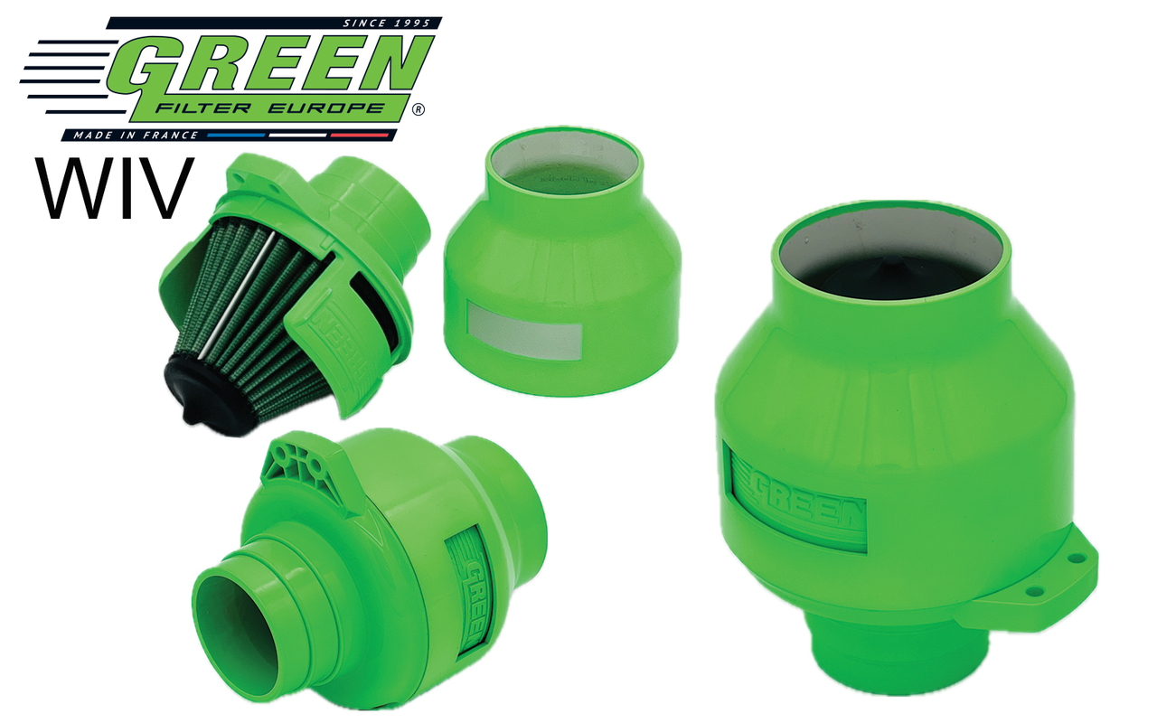 GREEN Universele Power Filter Wind Groen 65/70/75mm aansluiting