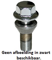 ST Wielbouten - Losse zit Conische kegel 60 M14x1.25 Lengte 45mm, SW17 - set 10 stuks zwart - ST56110531