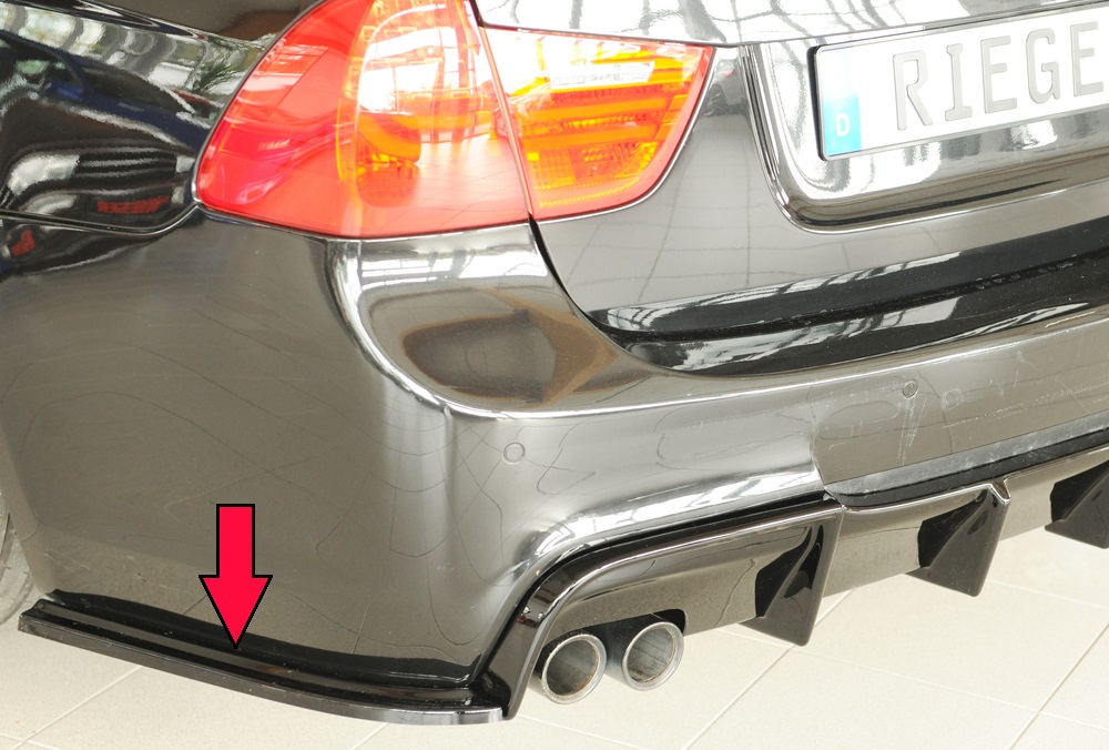 Rieger Tuning achterbumper aanzetstuk lateraal, links BMW 3-Serie E90