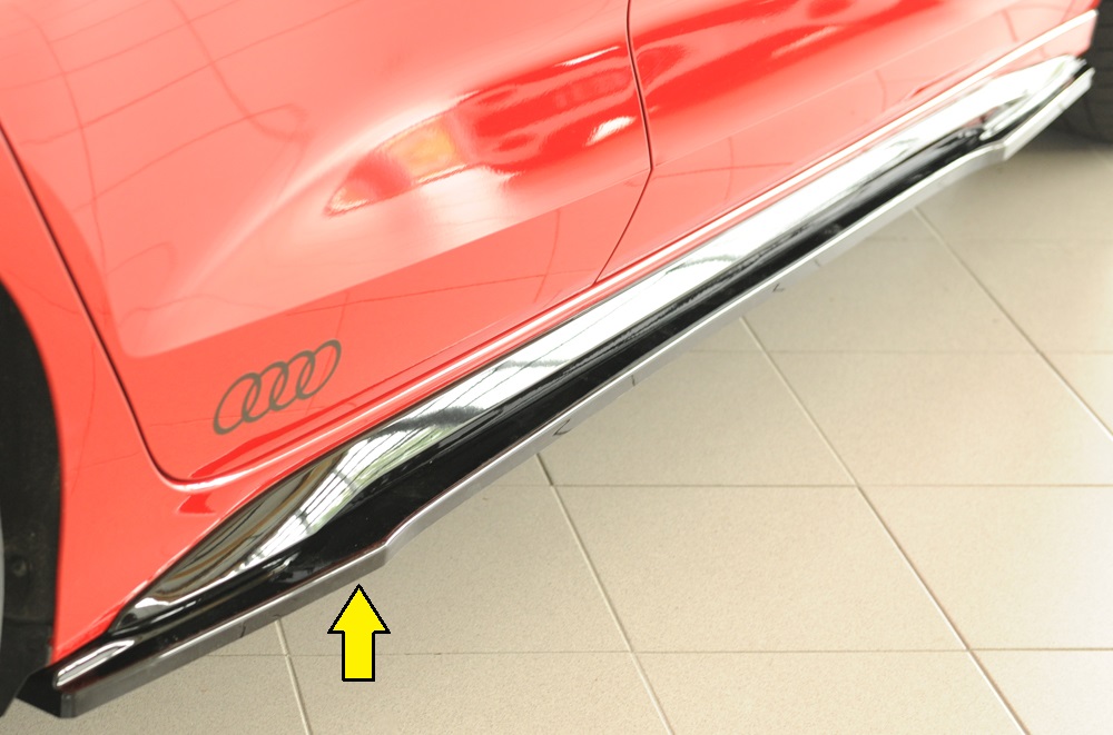 Rieger Tuning sideskirt aanzetstuk Rechts Audi A3 / S3 [GY]