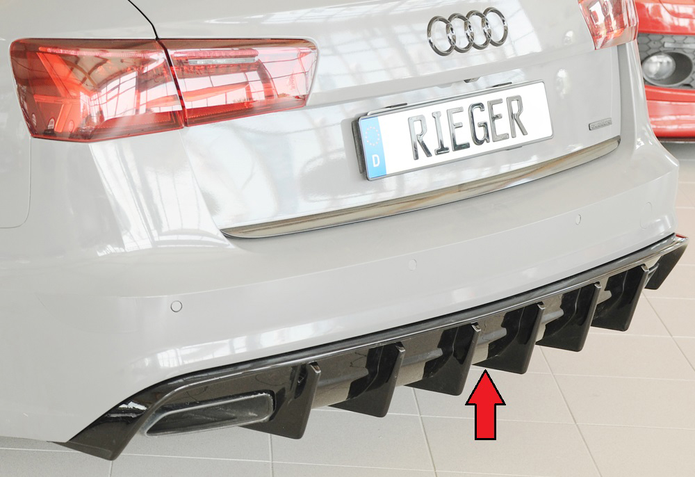 Rieger Tuning diffuser (voor auto's met trekhaak) Audi A6 / S6 [C7/4G]