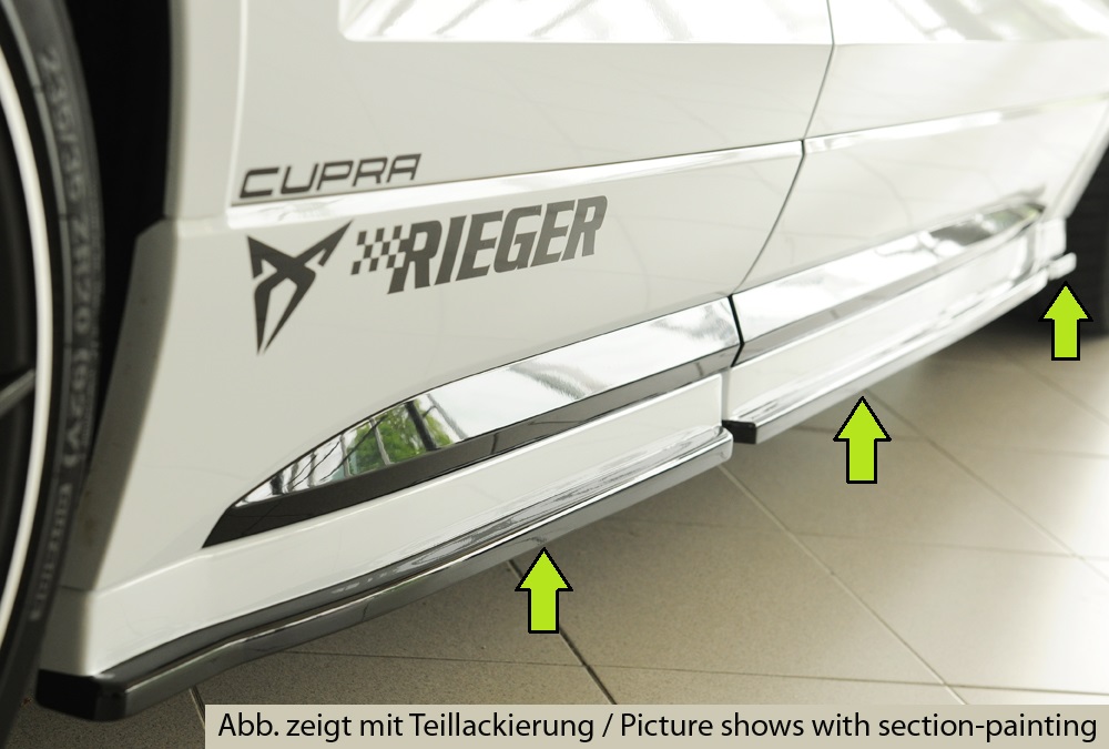 Rieger Tuning sideskirt aanpak (3-delig) Rechts Seat Ateca FR / Cupra 5FP