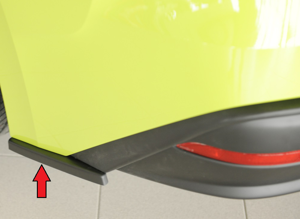 Rieger Tuning achterbumper aanzetstuk lateraal, links Skoda Enyaq iV / RS NY