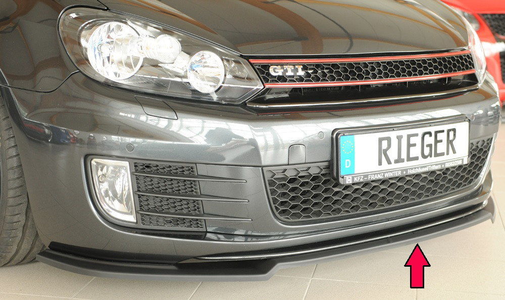 Rieger Tuning voorsplitter alleen voor GTI/GTD VW Golf 6