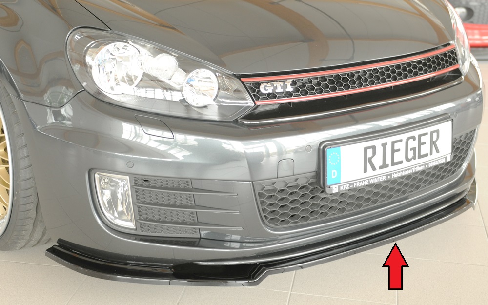 Rieger Tuning voorsplitter alleen voor GTI/GTD VW Golf 6