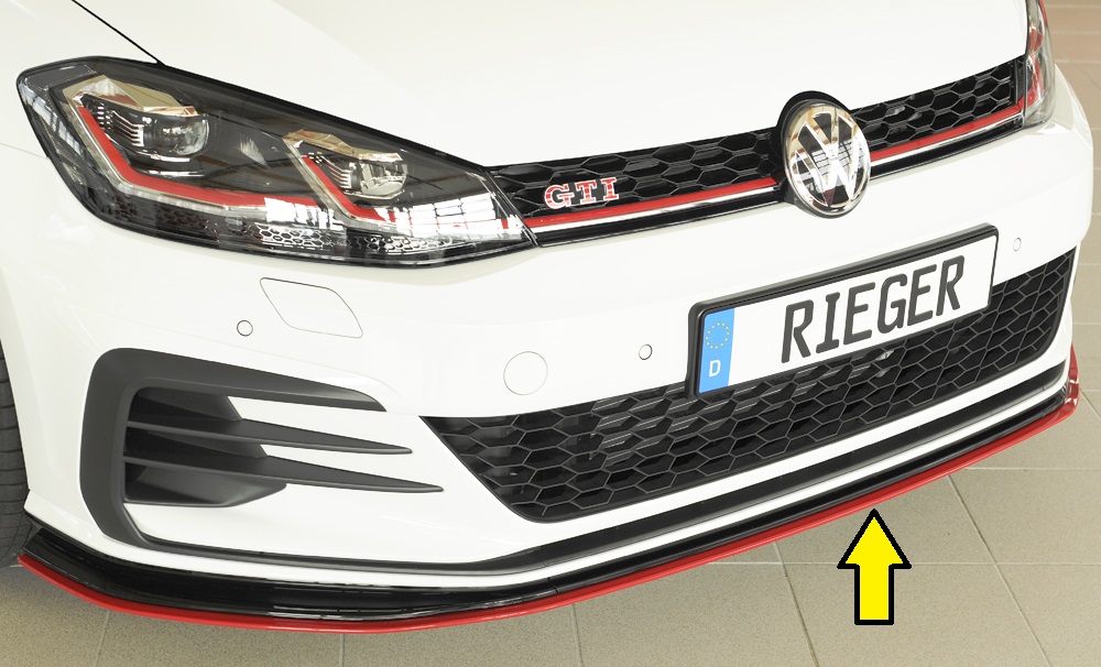 Rieger Tuning voorsplitter alleen voor GTI - TCR VW Golf 7