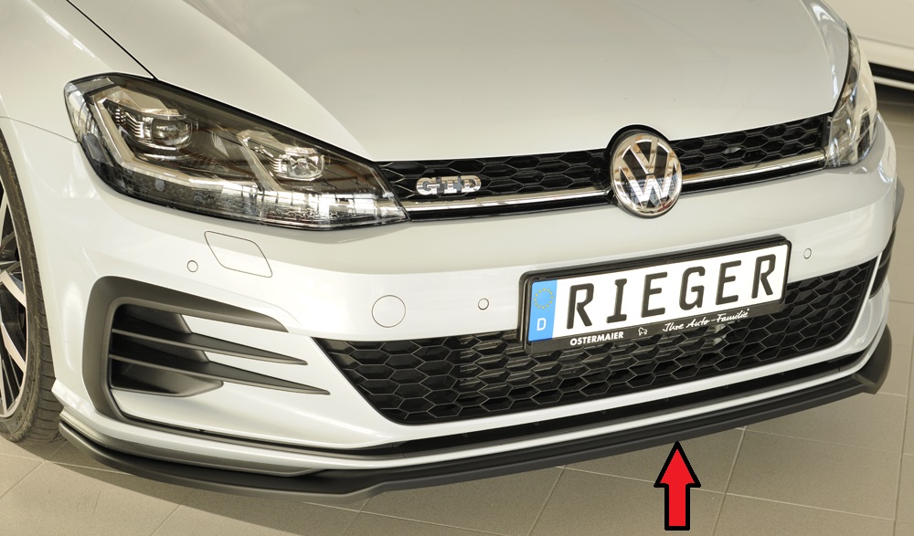 Rieger Tuning voorsplitter alleen voor GTI/GTD/GTE VW Golf 7