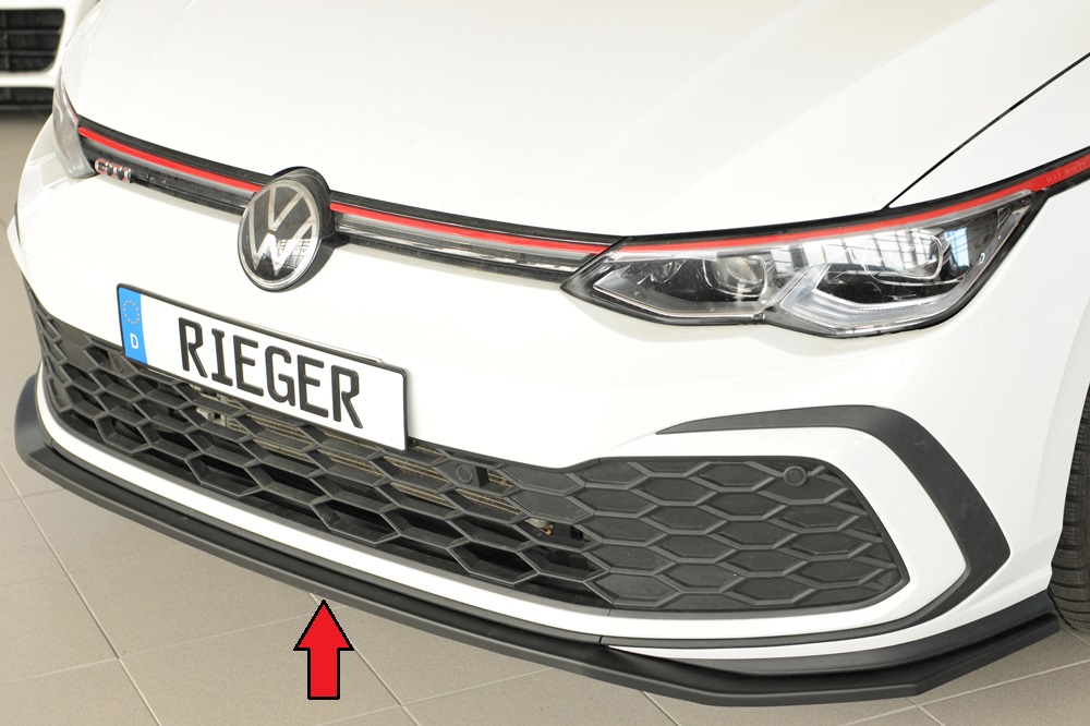 Rieger Tuning voorsplitter alleen voor GTI/GTD/GTE VW Golf 8