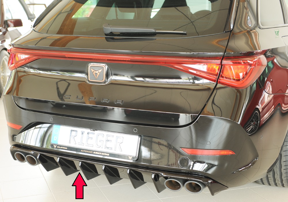 Rieger Tuning diffuser (voor auto's met trekhaak) Cupra Leon [KL]