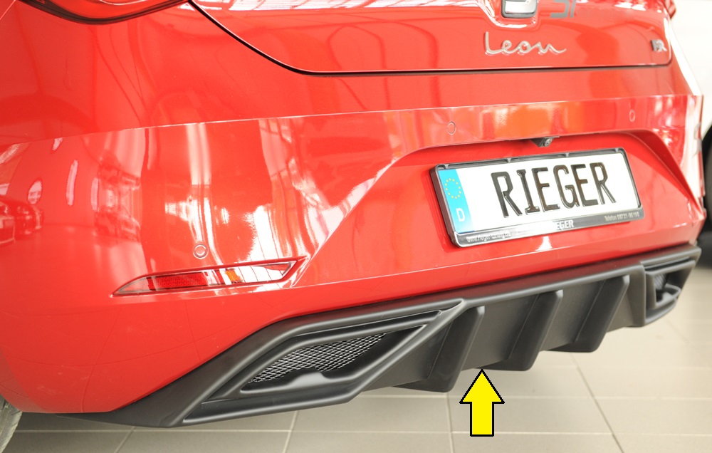Rieger Tuning diffuser voor originele uitlaatdemper Seat Leon KL