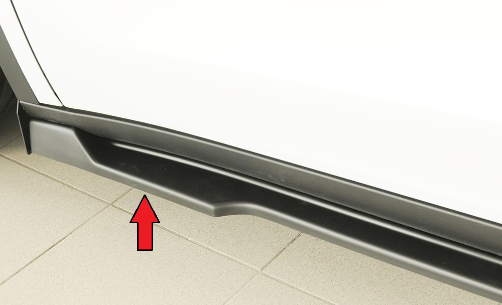 Rieger Tuning sideskirt aanzetstuk Links Tesla Model Y