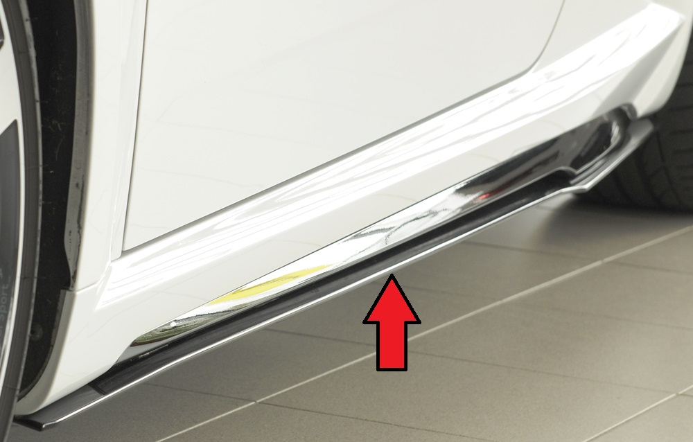 Rieger Tuning sideskirt aanzetstuk Links Audi TT / TTS / TTRS [8J]
