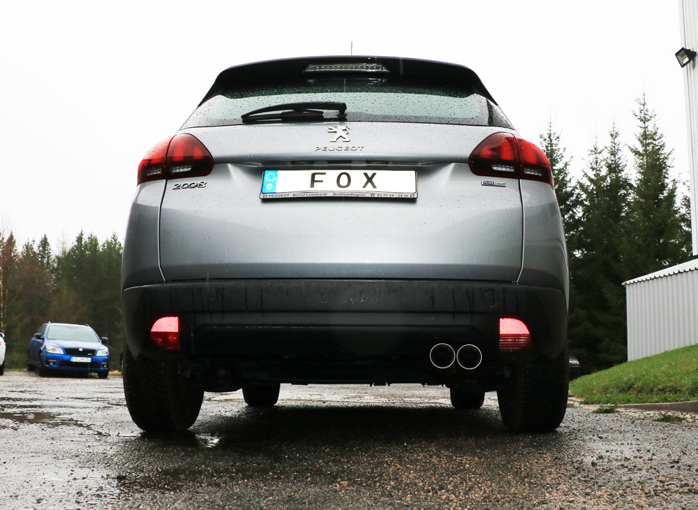 Fox Sportuitlaat Peugeot 2008 achterdemper - 2x80 type 25