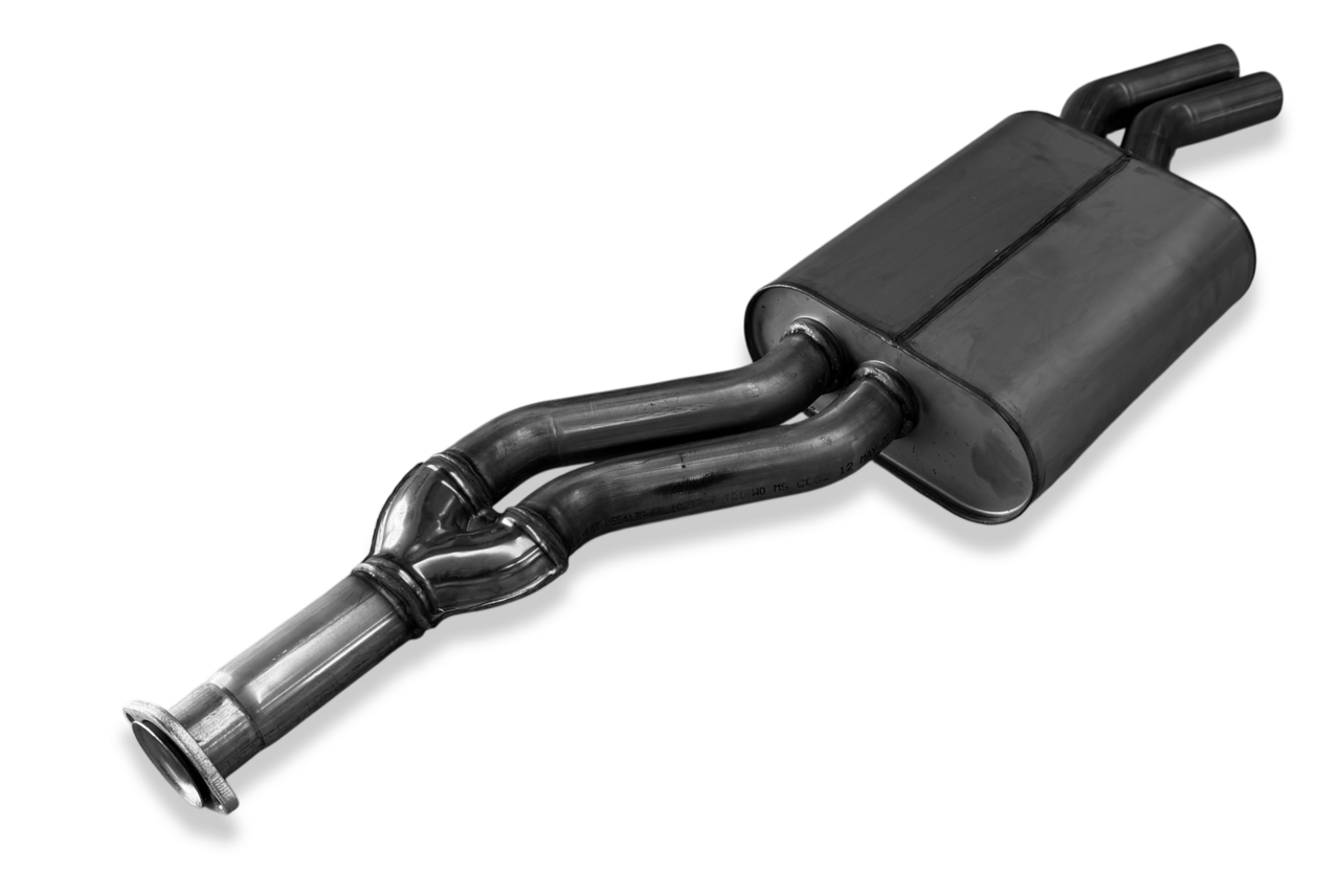 Fox Sportuitlaat Mercedes W123/S123 - Middendemper voor 4-cilinder, compatibel met de originele katalysator