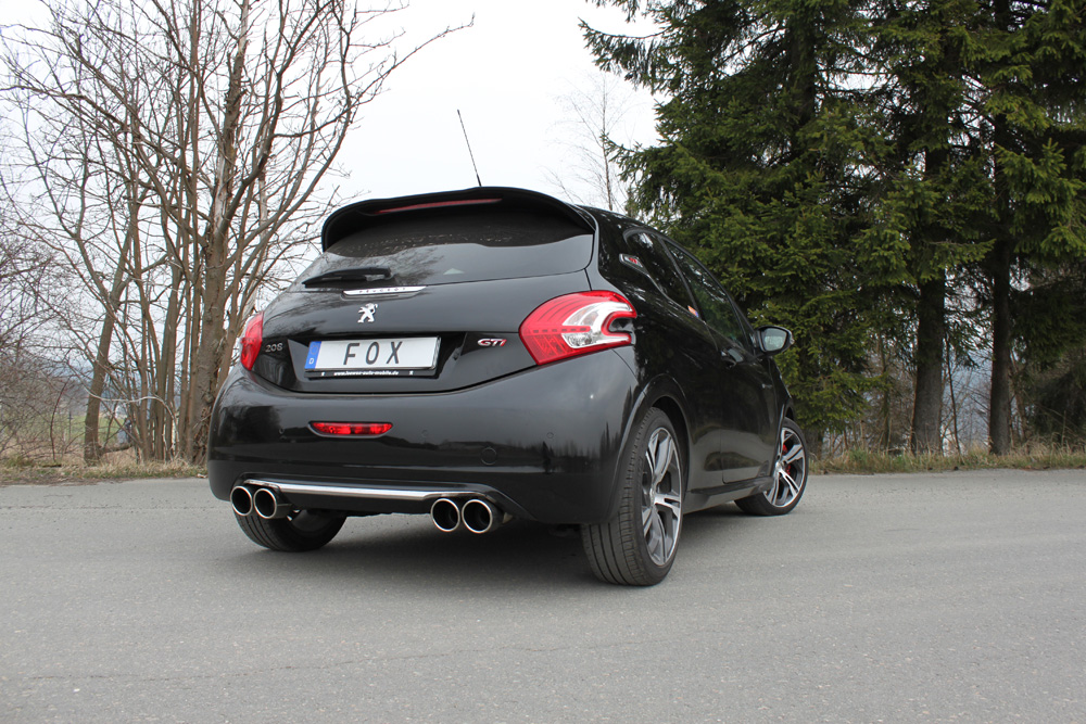 Fox Sportuitlaat Peugeot 208 GTI achterdemper, rechter/linker uitlaat - 2x90 type 16 rechts/links