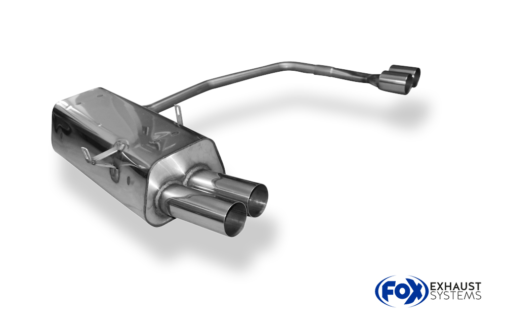 Fox Sportuitlaat BMW E36 316/ 318/ 320/ 323/ 325/ 328 Achterdemper, rechter/linker uitgang - 2x76 Type 10 rechts/links