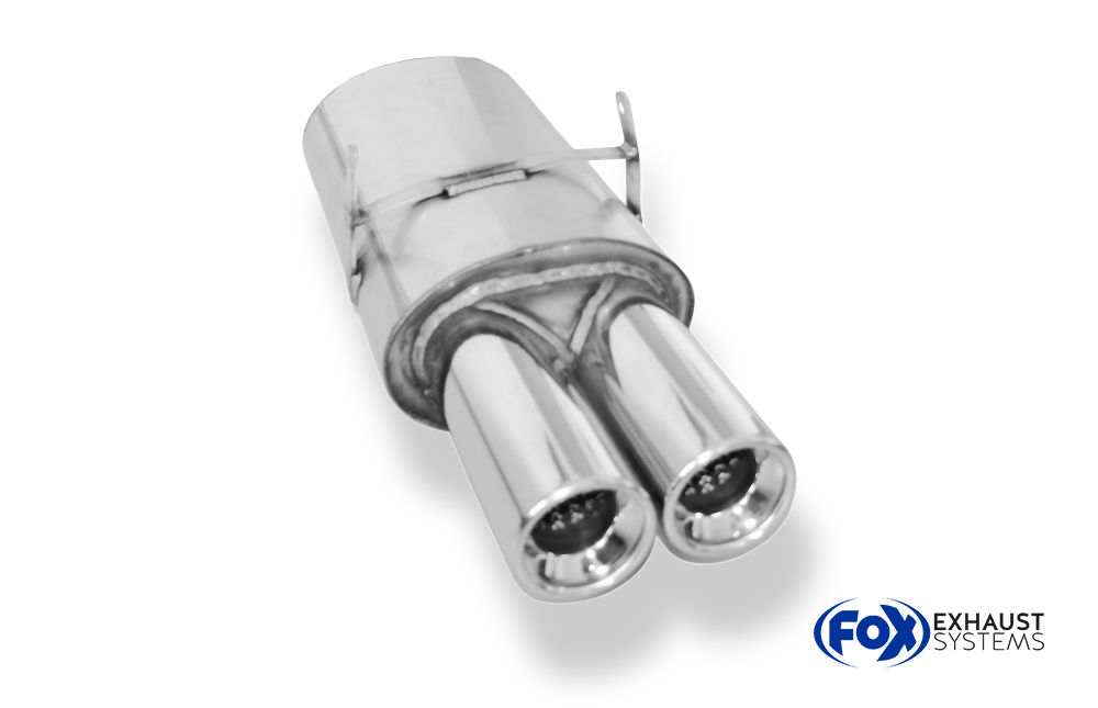 Fox Sportuitlaat BMW E36 318is achterdemper &Oslash;63,5 - 2x90 Type 13