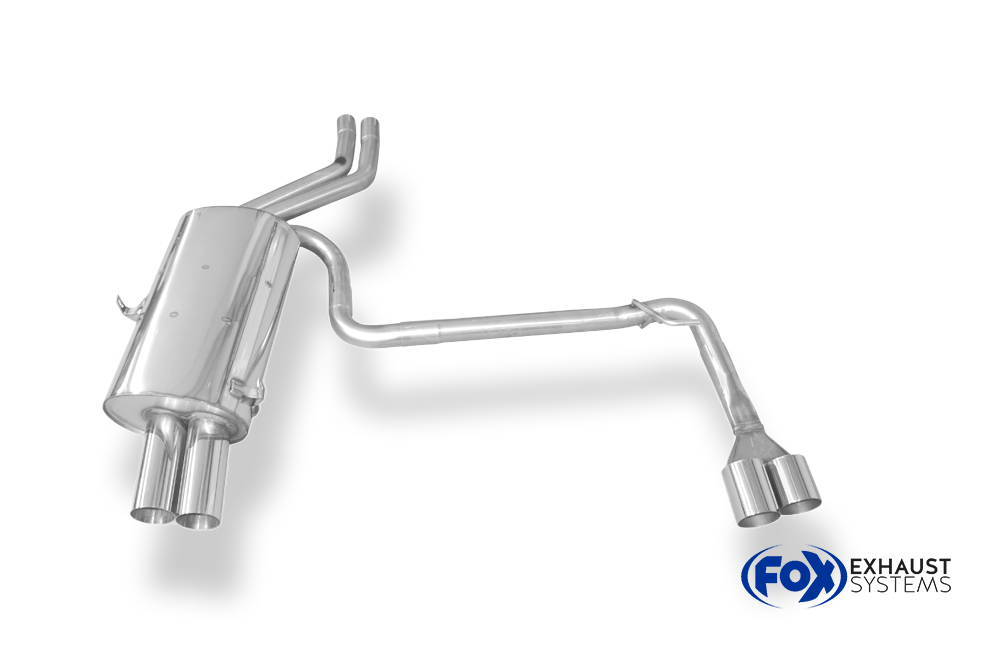 Fox Sportuitlaat BMW E46 320/ 323/ 325/ 328/ 330 Achterdemper, dubbele uitlaat, rechts/links - 2x76 Type 10 rechts/links