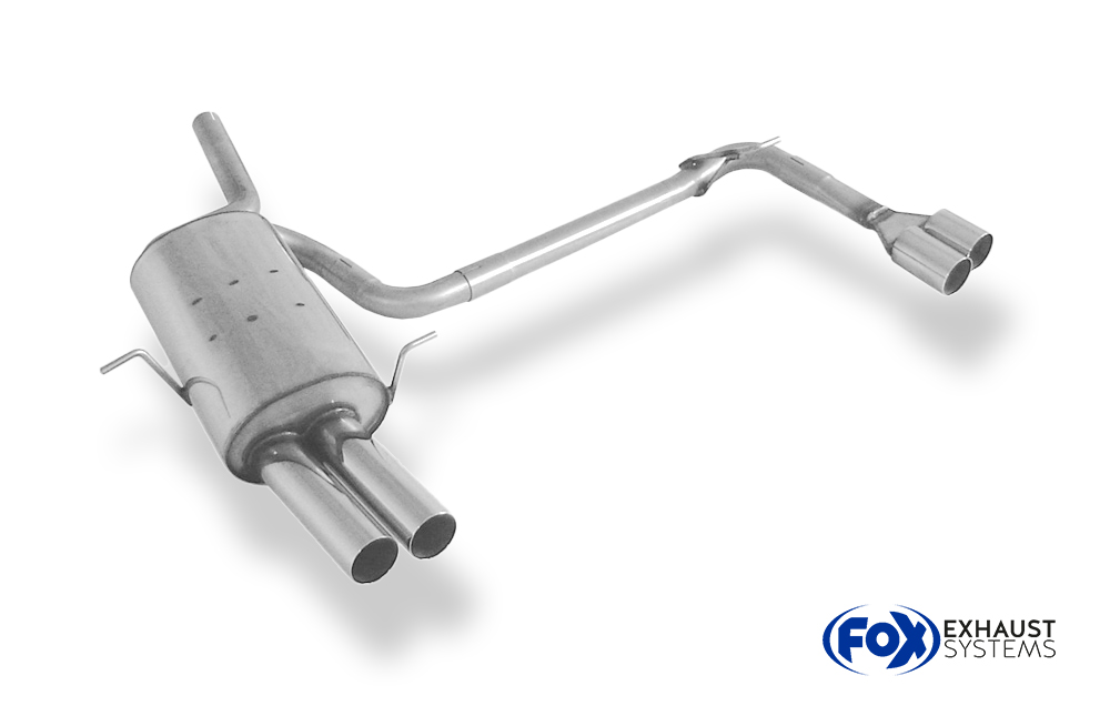 Fox Sportuitlaat BMW E46 316/318 Achterdemper, rechter/linker uitlaat - 2x76 Type 10 rechts/links