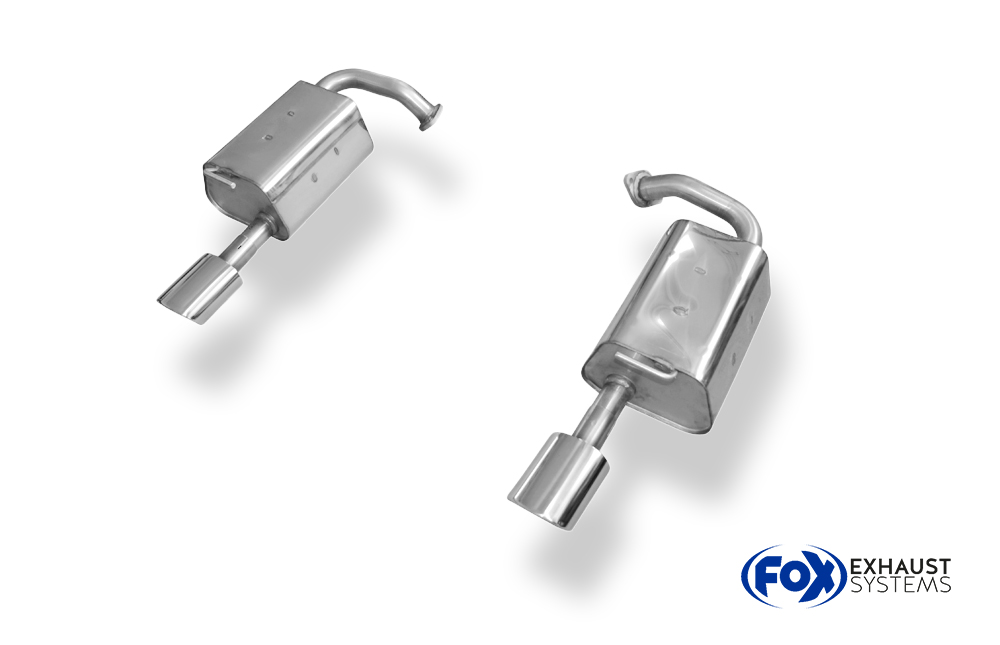 Fox Sportuitlaat Mazda 6 Facelift Achterdemper, Rechts/Links Uitlaat, Enkele Doorstroming - 115x85 Type 32 Rechts/Links