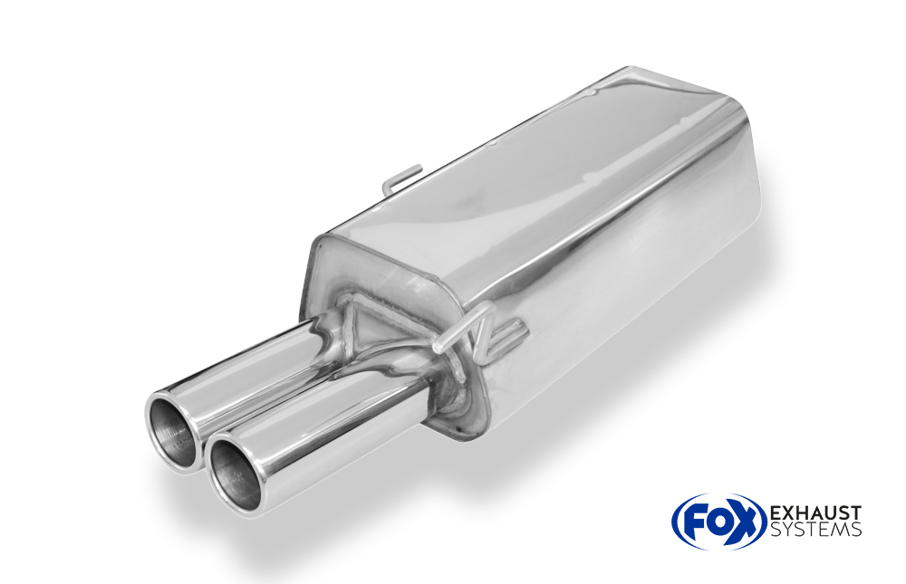 Fox Sportuitlaat Audi 80 Type B4 Sedan & Avant Achterdemper &Oslash;63,5 mm - 2x76 Type 12