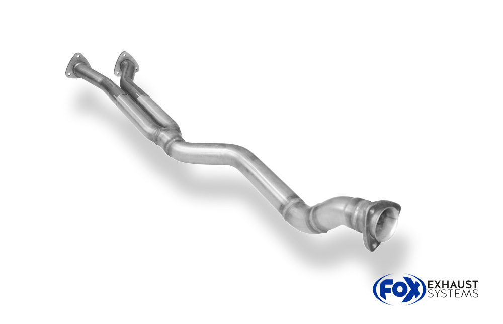 Fox Sportuitlaat Vervangingspijp voor de voordemper van de Audi 80/90 Type 89 quattro (totale lengte ca. 1,6 m)