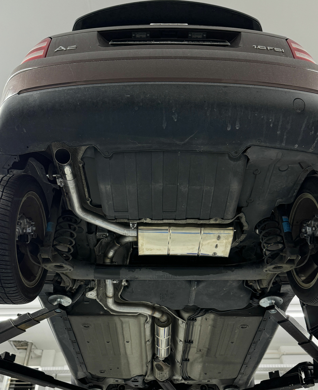 Fox Sportuitlaat Audi A2 - 1.4l - 34l tank half systeem vanaf katalysator - 1x63 type 26 (bestaande uit achter- en voordemper met uitlaatpijp)