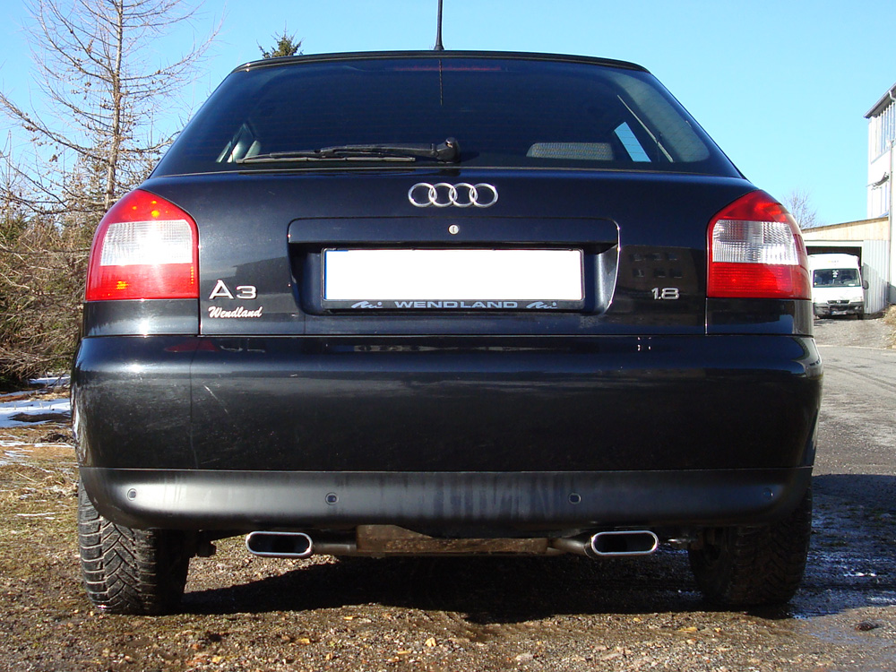 Fox Sportuitlaat Audi A3 Type 8L quattro achterdemper, rechter/linker uitlaat, &Oslash; 63,5 mm - 130x50 Type 52 rechts/links